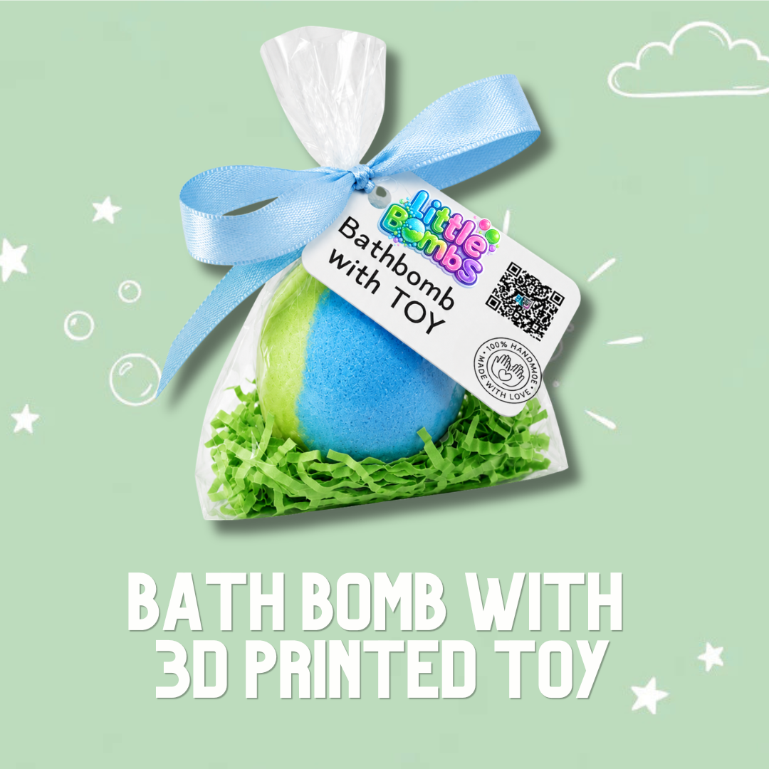 Bath Bomb 3D Toy Green and Blue