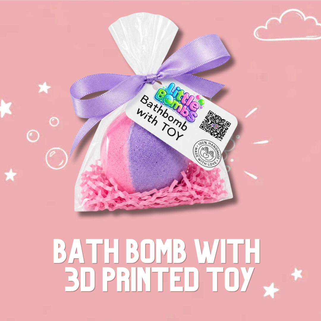 Bath Bomb 3D Toy Pink and Purple